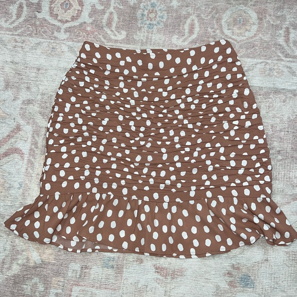 Abercrombie Polka Dot Ruched Skirt